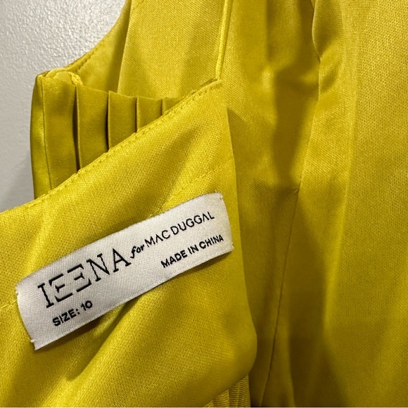 Mac Duggal 26319 Charteuse Pleated Wide Leg Jumpsuit 10 - Picture 7 of 8